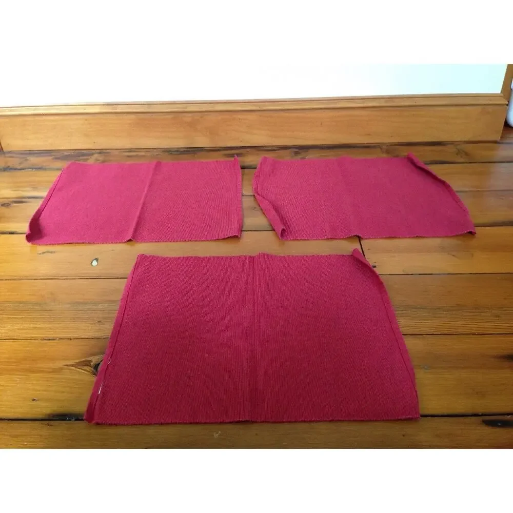 IKEA Set of 3 Marit Bright Red Cotton Polyester Blend Table Linen Placemat